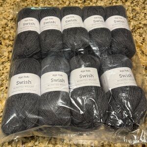 Knit Picks Swish Worsted Merino Wool Superwash Cobblestone Heather 9 Skeins NWT